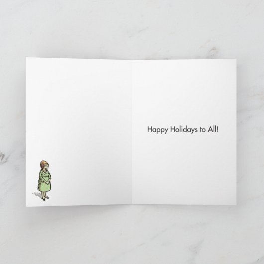 一般的な休日の演劇の幸せな休日のおもしろカード シーズンカード (内部)