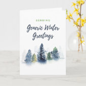 一般的な冬の挨拶ホリデーカード非宗教的 カード (黄色い花)