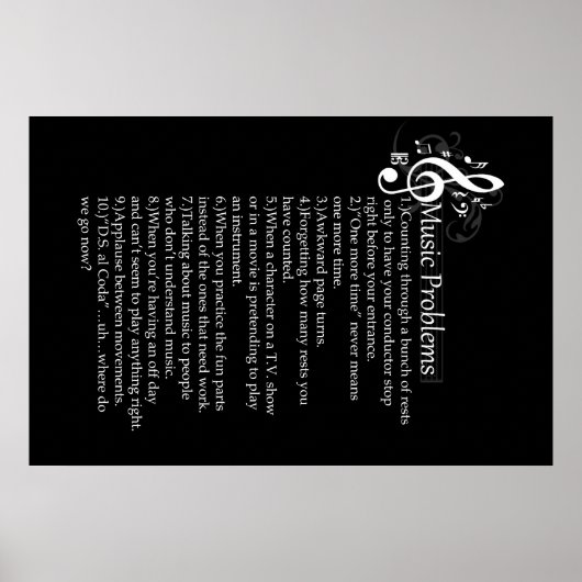 一般的な問題リスト ポスター (正面)