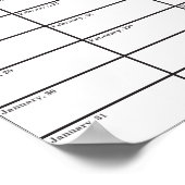 一般的な年間プランナー ポスター (角)