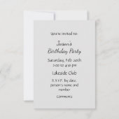 一般的な招待カスタム楽しいゴルフの誕生日パーティー 招待状 (裏面)