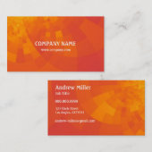 一般的な朱色の色彩の配合の抽象芸術のモダン 名刺 (正面/裏面)