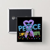 一般的な癌グルーヴ平和ラブキュア 缶バッジ (正面&裏面)