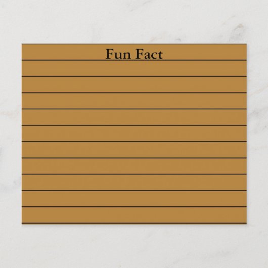 一般的な知識とおもしろいファクトのフラッシュカード (正面)