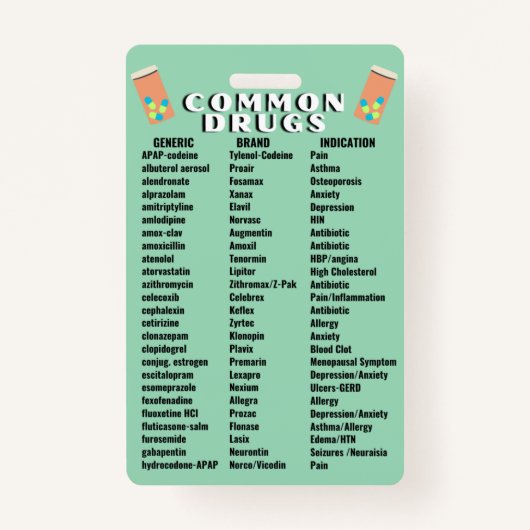 一般的な薬2.0 バッジ (正面)