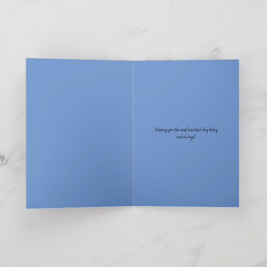 一般的な誕生日グリーティングカードと海シーン カード (内部)