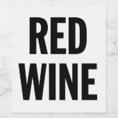 一般的な赤ワインラベル ワインラベル (シングルラベル)