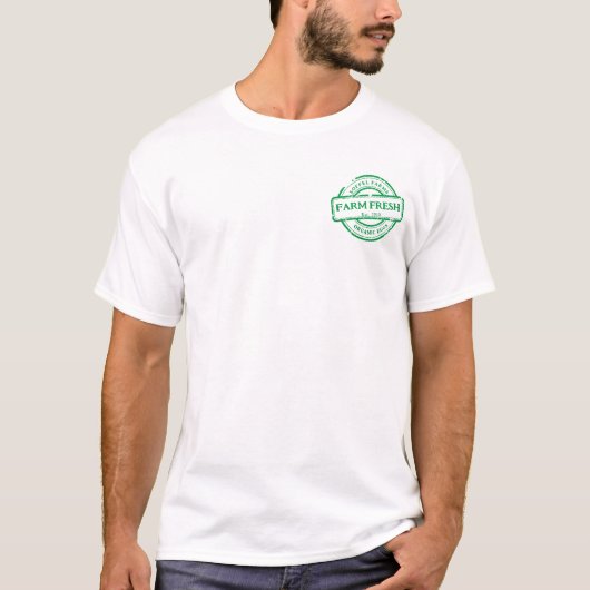 一般的な農場の野菜の卵のプロモーションの前面をカスタマイズ Tシャツ (正面)