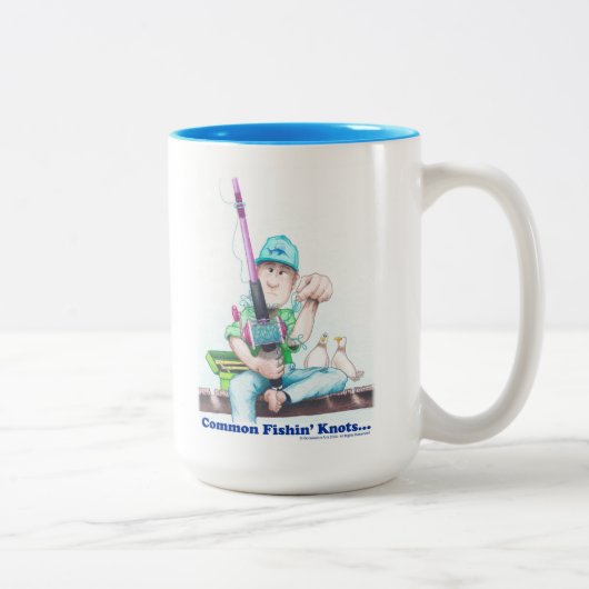 一般的な釣りの結び目 - キャスティングの難しさ ツートーンマグカップ (右)