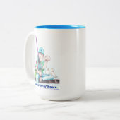 一般的な釣りの結び目 - キャスティングの難しさ ツートーンマグカップ (正面左)