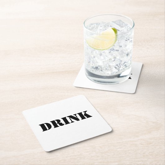 一般的な飲食物のユーモアのあるパーティー スクエアペーパーコースター (インサイチュ)