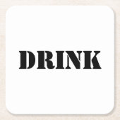 一般的な飲食物のユーモアのあるパーティー スクエアペーパーコースター (正面)