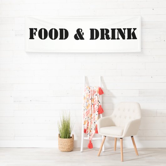 一般的な飲食物のユーモアのあるパーティー 横断幕 (インサイチュ)