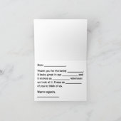 一般的なThank You Note Card標準スタイル サンキューカード (内部)