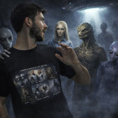 一般的なUFOのエンティティ グラフィックTシャツ Tシャツ