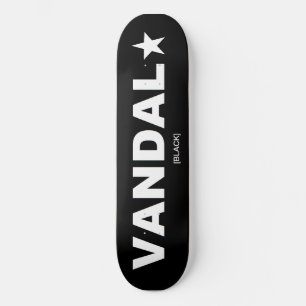 一般的なVANDAL★のスケートボード(黒で白い) スケートボード
