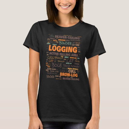一般的に使用されるロガー用語 Tシャツ (正面)