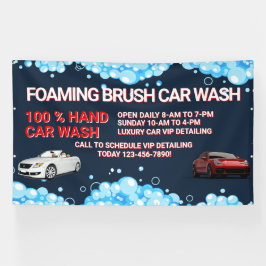 一般的カスタマイズな大型洗車事業 横断幕