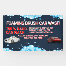 一般的カスタマイズな大型洗車事業 横断幕