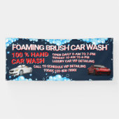 一般的カスタマイズな大型洗車事業 横断幕 (横)