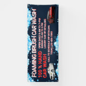 一般的カスタマイズな大型洗車事業 横断幕 (縦)