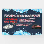 一般的カスタマイズな大型洗車事業 横断幕 (横)