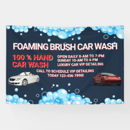 一般的カスタマイズな大型洗車事業 横断幕