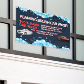 一般的カスタマイズな大型洗車事業 横断幕 (ビルの外側)