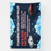 一般的カスタマイズな大型洗車事業 横断幕 (縦)