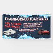 一般的カスタマイズな大型洗車事業 横断幕 (横)