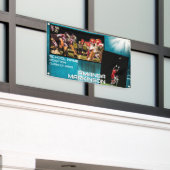 一般的グランジな2フォトシニアスポーツバナー 横断幕 (ビルの外側)