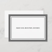 一般的メッセージカードありがとう(灰色/白) ノートカード (正面/裏面)