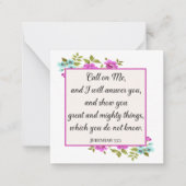 一般的空白のな聖書の節の感動的ノートカード ノートカード (正面)