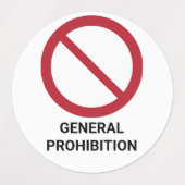 一般禁止事項30禁止事項 ラベル (デザイン2)