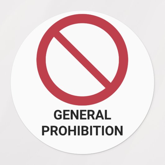 一般禁止事項30禁止事項 ラベル (デザイン2)