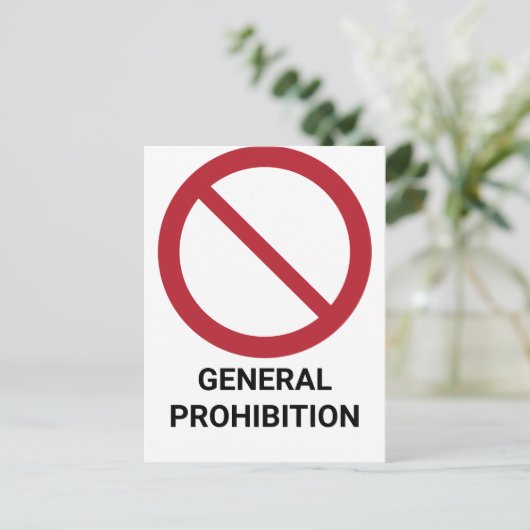 一般禁止及び禁止標識 ポストカード (スタンド正面)