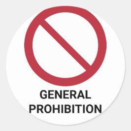 一般禁止及び禁止標識 ラウンドシール