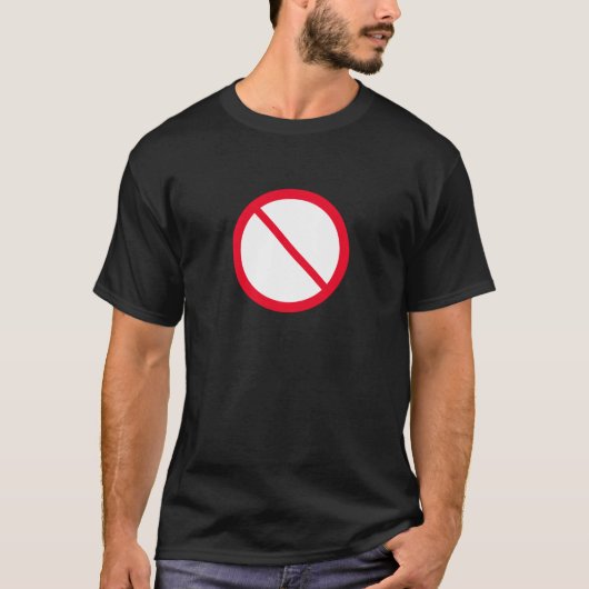 一般禁止標識 |ブラックTシャツ（基本） Tシャツ (正面)