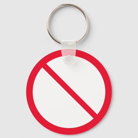一般禁止標識 |メタルサークルのキーチェーン キーホルダー (正面)