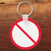 一般禁止標識 |メタルサークルのキーチェーン キーホルダー (正面)