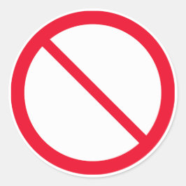 一般禁止標識 |ラウンドスクラシックティッカー ラウンドシール