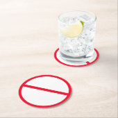 一般禁止標識 |丸カスタムコースター ラウンドペーパーコースター (インサイチュ)