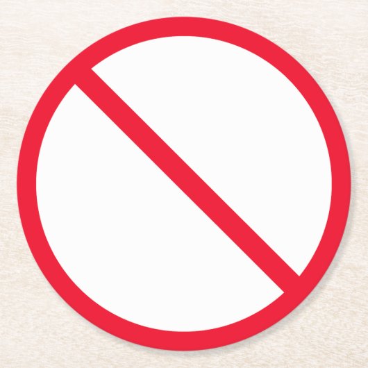 一般禁止標識 |丸カスタムコースター ラウンドペーパーコースター (正面)