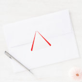 一般空白の赤警告色 三角形シール (封筒)