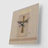 一般調整祝い金デザインC スクエア壁時計 (傾斜)