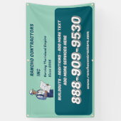 一般請カスタマイズ業者の現場広告 横断幕 (縦)