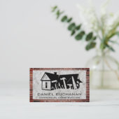 一般請負業者ツール | コンクリート | レンガ壁 名刺 (スタンド正面)