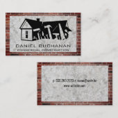 一般請負業者ツール | コンクリート | レンガ壁 名刺 (正面/裏面)