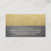 一般請負業者ツール | 木目メタル 名刺 (裏面)