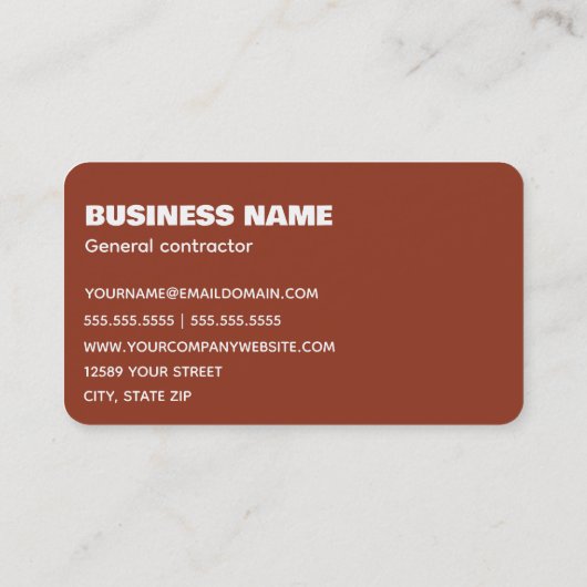 一般請負業者名刺 名刺 (裏面)